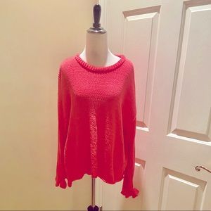 Hot pink bow sweater